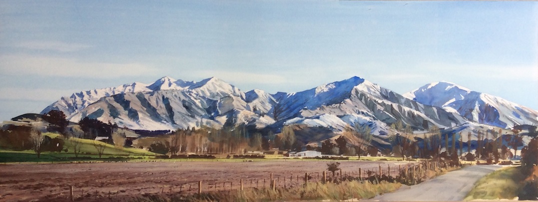 Richard Bolton | Four Peaks from  Te Moana| McAtamney Gallery and Design Store | Geraldine NZ 